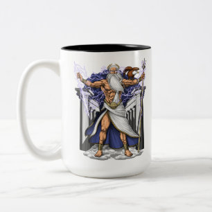 Grekisk gud Zeus Två-Tonad Mugg