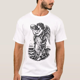 Grekisk gudinna Afrodite vid havet med kraniet T Shirt