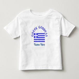 Grekisk gudinna och Greklands flagga Personlig T Shirt