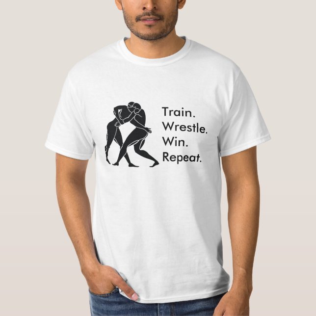 Grekisk Idrottsman Sports Wrestling Winning Formul Tee (Framsida)