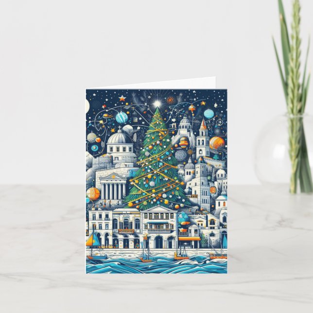 Grekisk jul kort (Framsida)