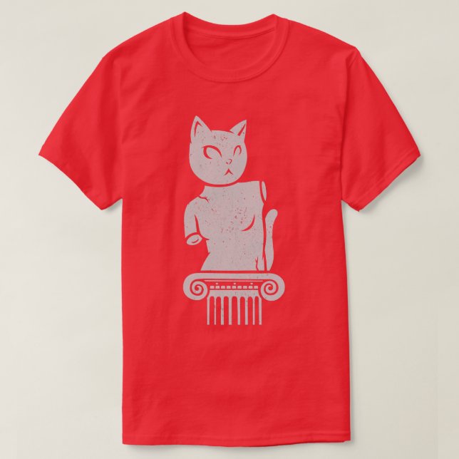 Grekisk katt Statue Venus De Milo Venus de Meowlo T Shirt (Design framsida)