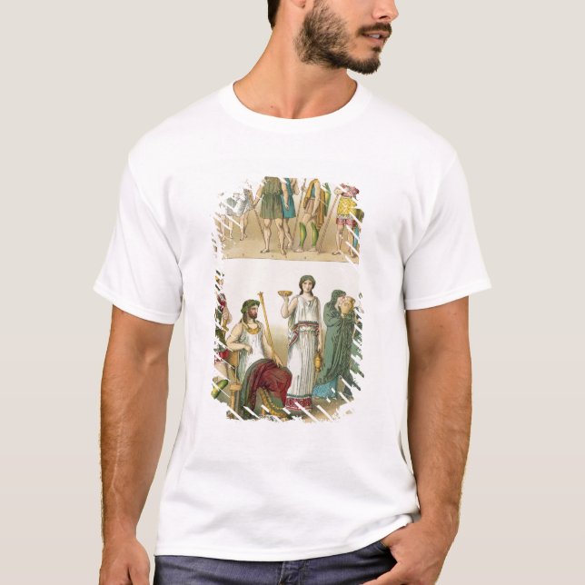 Grekisk klänning, från "Trachten der Voelker", Tee Shirt (Framsida)