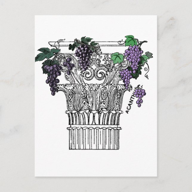 Grekisk kolumn vykort (Framsida)