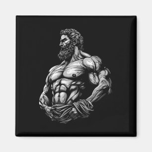 Grekisk krigare bodybuilding gym muskler fitness magnet