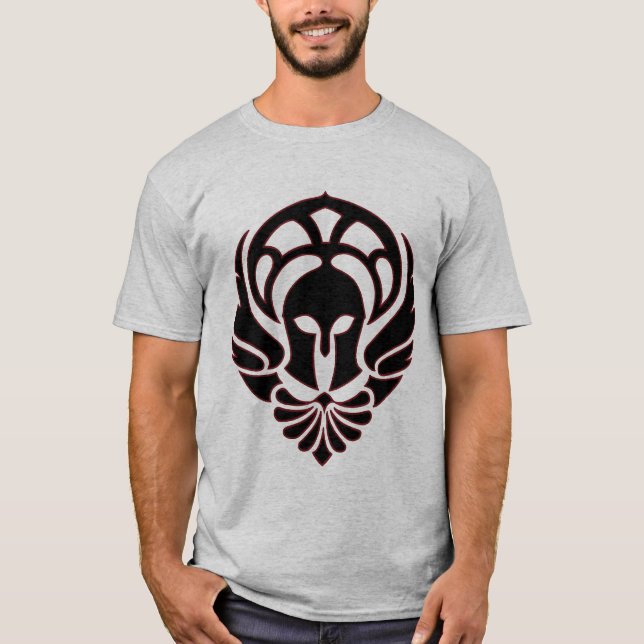 Grekisk krigareT-tröjasvart/rött Tee (Framsida)