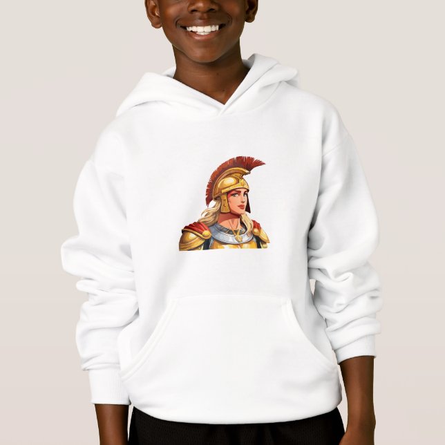 grekisk kvinna krigare profil i klassisk t shirt (Framsida)