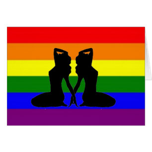 Grekisk lesbisk pride hälsningskort