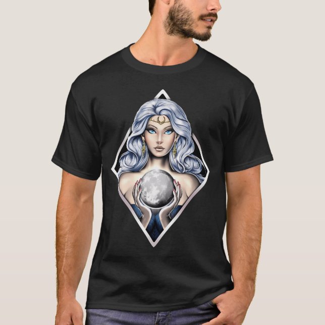 Grekisk mån-gudinna Nyx T Shirt (Framsida)