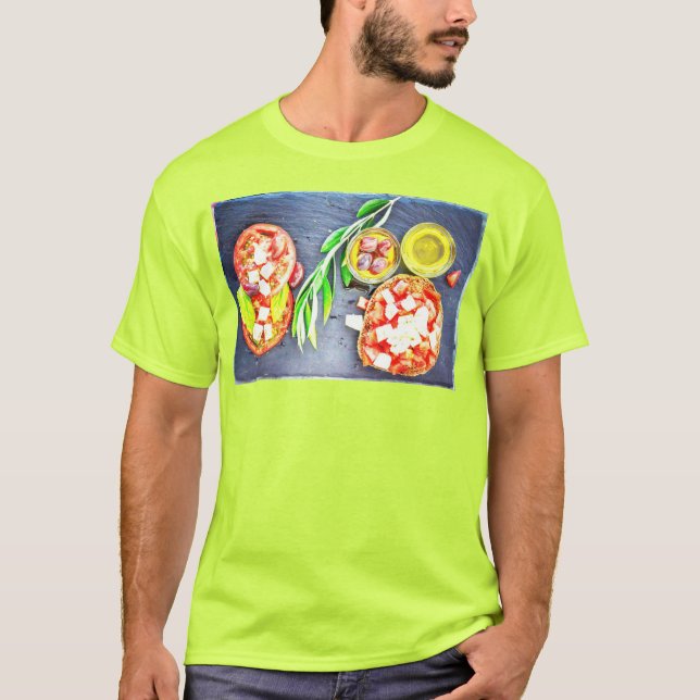 "Grekisk mat och Medelhavsdiet" Cute Photo. Köp nu T Shirt (Framsida)