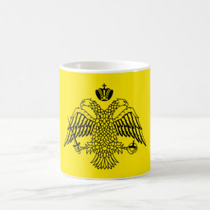Grekisk Mount Athos för ortodoxkyrkaflagga Kaffemugg