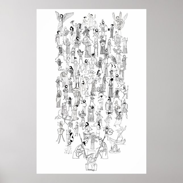 Grekisk Myth Comix - tecken från valda myter Poster (Framsidan)
