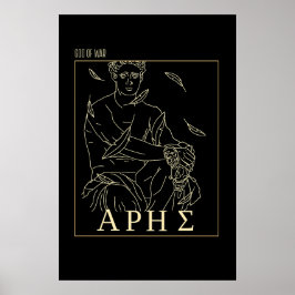 Grekisk mythologi Ares Gud Ancient Greece Poster