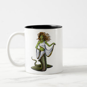 Grekisk mythologi Goddess Medusa Två-Tonad Mugg