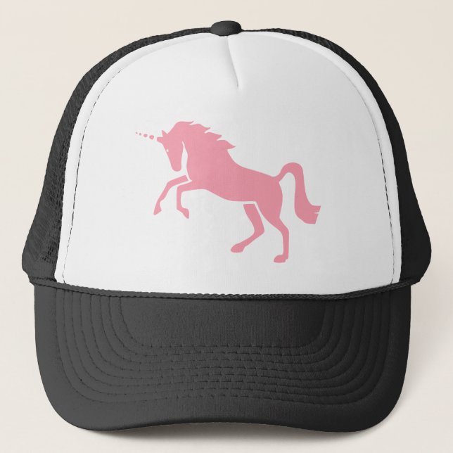 Grekisk Mythological rosa Unicorndesign Truckerkeps (Framsida)