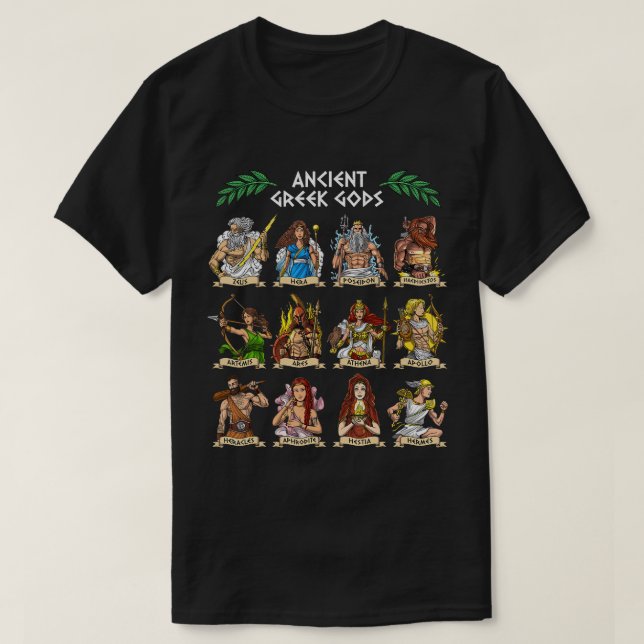 Grekisk Mythology Gods Ancient Greece T-Shirt (Design framsida)
