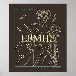 Grekisk Mythology Hermes Gud Ancient Greece Poster