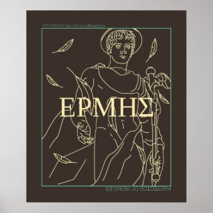 Grekisk Mythology Hermes Gud Ancient Greece Poster