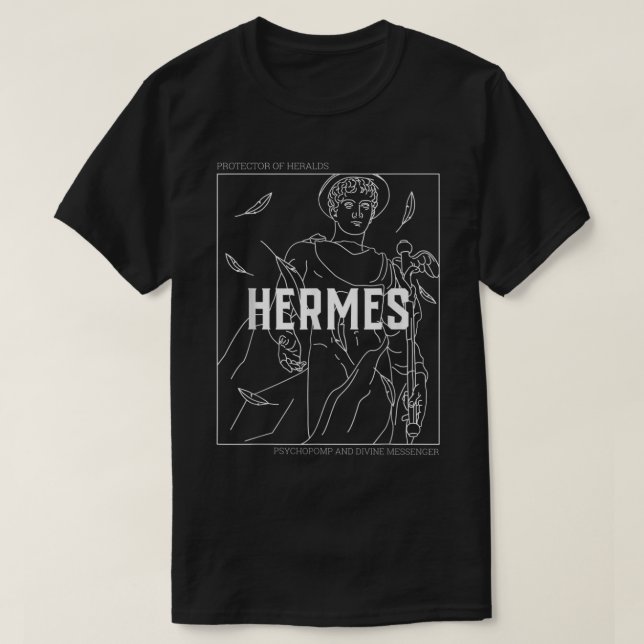 Grekisk Mythology Hermes Messenger of the Gudars T Shirt (Design framsida)