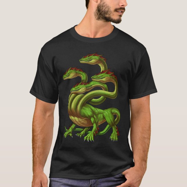 Grekisk Mythology Hydra T Shirt (Framsida)