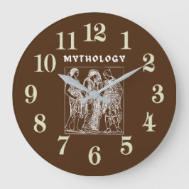 Grekisk mythology Large Clock Stor Klocka