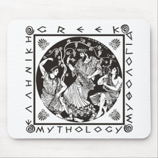Grekisk Mythology - svart Musmatta