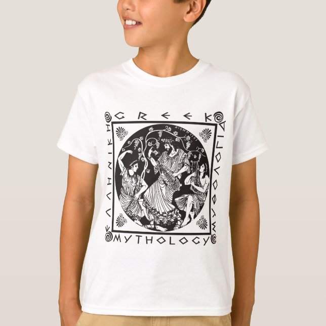 Grekisk Mythology - svart T-shirt (Framsida)