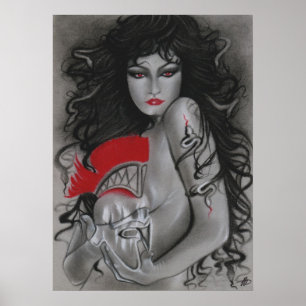 Grekisk Mythologyaffisch för Medusa Poster