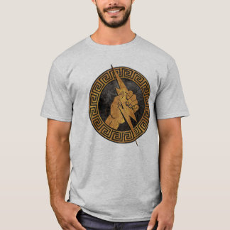 Grekisk Mythologynäve för vintage av ZeusT-tröja Tee Shirt