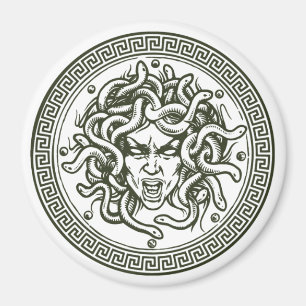 Grekisk Mythologyvarelse för Medusa Magnet
