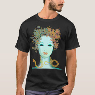 Grekisk mytologchef för Medusa Monster Snake T Shirt