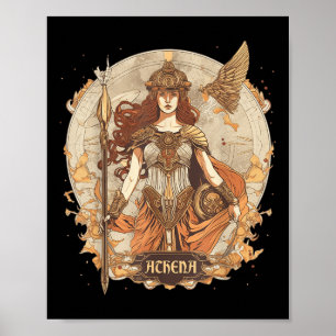 Grekisk mytologi_ Athena, Wisdomens gudinna och Kr Poster