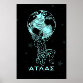 Grekisk mytologi Atlas Ancient Greece Poster