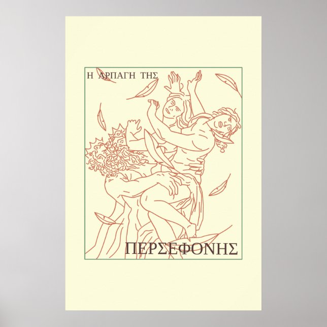 Grekisk mytologi Bortförandet av Persephone Poster (Framsidan)