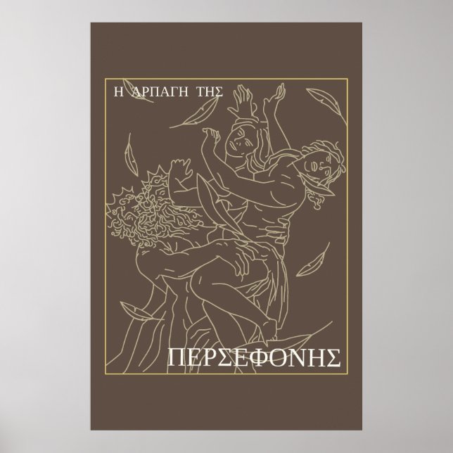 Grekisk mytologi Bortförandet av Persephone Poster (Framsidan)
