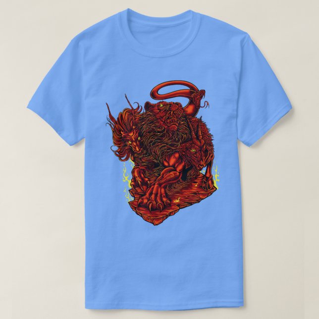 Grekisk mytologi Chimera T Shirt (Design framsida)