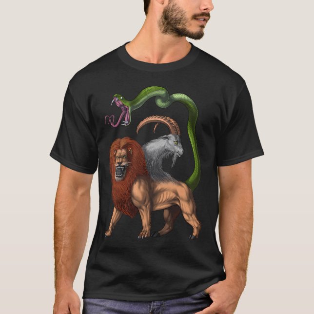 Grekisk mytologi Chimera T Shirt (Framsida)