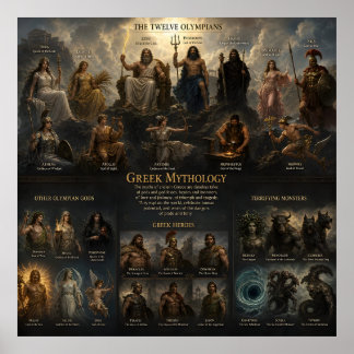 Grekisk mytologi diagram poster