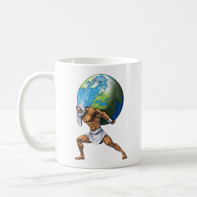 Grekisk mytologi Gud Atlas Kaffemugg (Vänster)