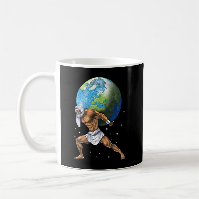 Grekisk mytologi Gud Atlas Kaffemugg (Vänster)