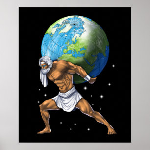 Grekisk mytologi Gud Atlas Poster