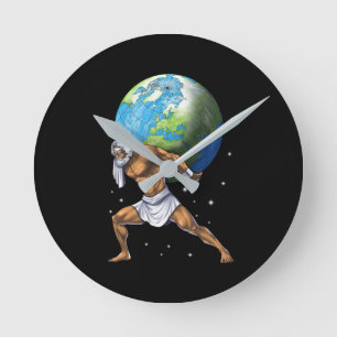 Grekisk mytologi Gud Atlas Rund Klocka