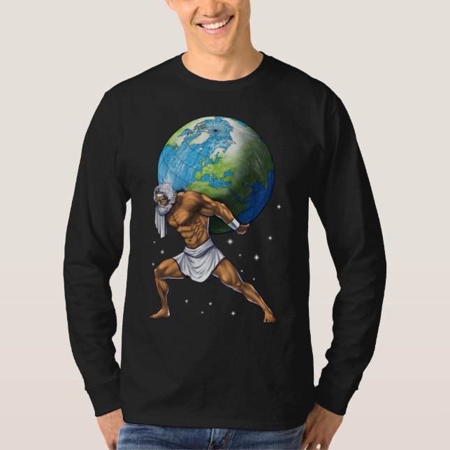 Grekisk mytologi Gud Atlas T Shirt (Framsida)