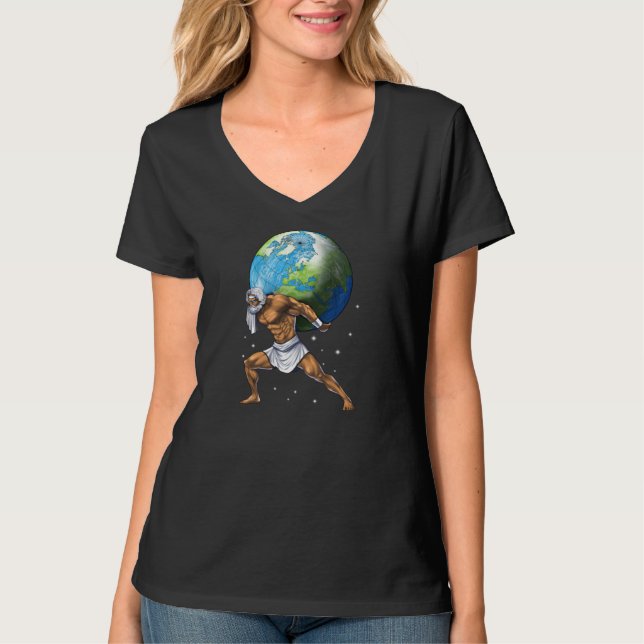 Grekisk mytologi Gud Atlas T Shirt (Framsida)