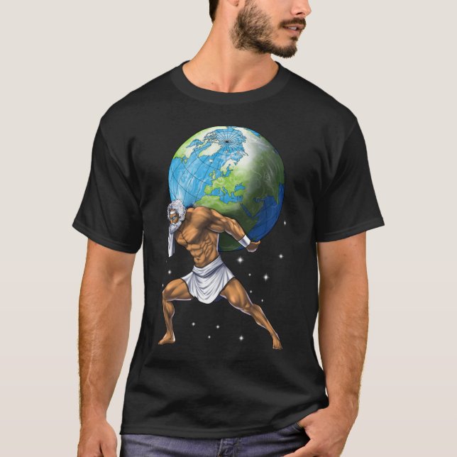 Grekisk mytologi Gud Atlas T Shirt (Framsida)