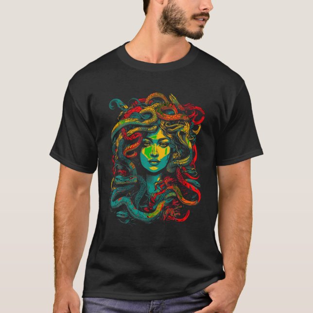 Grekisk mytologi Medusa T Shirt (Framsida)