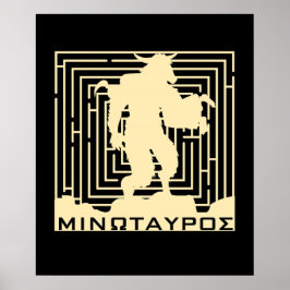 Grekisk mytologi Minotaur Ancient Greece Poster