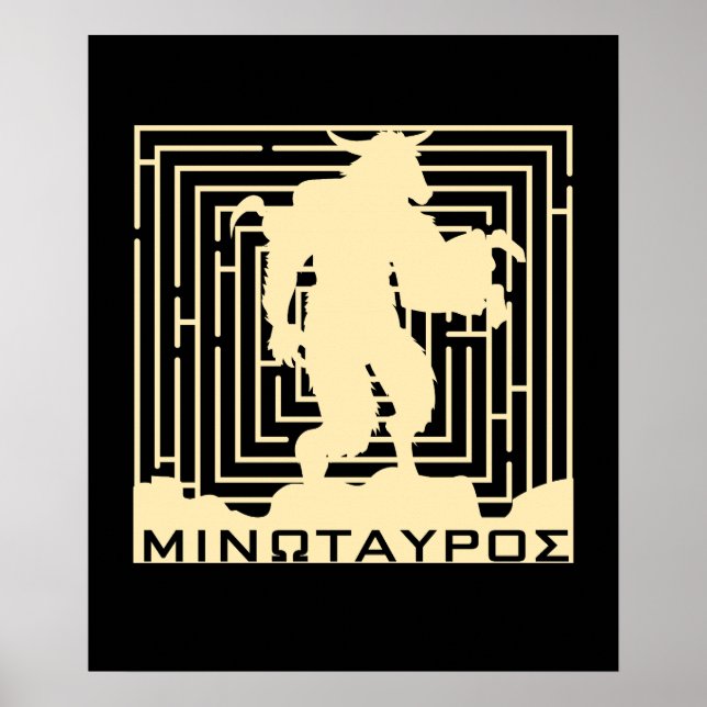 Grekisk mytologi Minotaur Ancient Greece Poster (Framsidan)