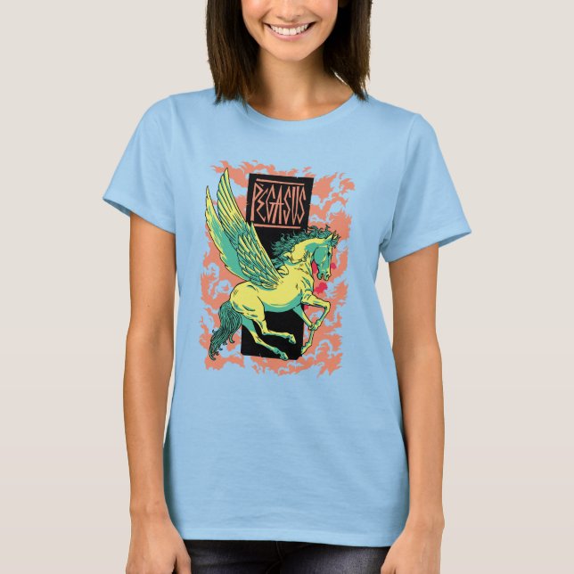 Grekisk mytologi - Pegasus the Winged Stallion T Shirt (Framsida)