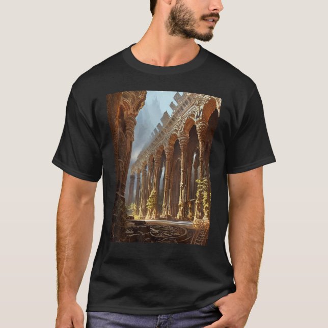 Grekisk mytologi Temple Ruins Grekland Aten T Shirt (Framsida)
